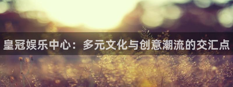 yy易游平台：皇冠娱乐中心：多元文化与创意潮流的交汇点