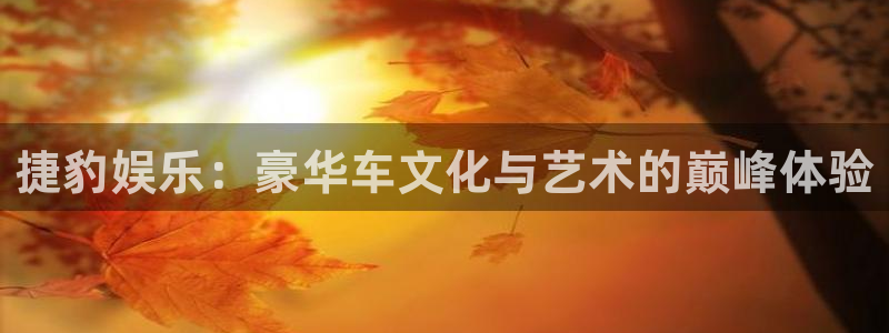 米乐yy易游m6网址：捷豹娱乐：豪华车文化与艺术的巅峰体验